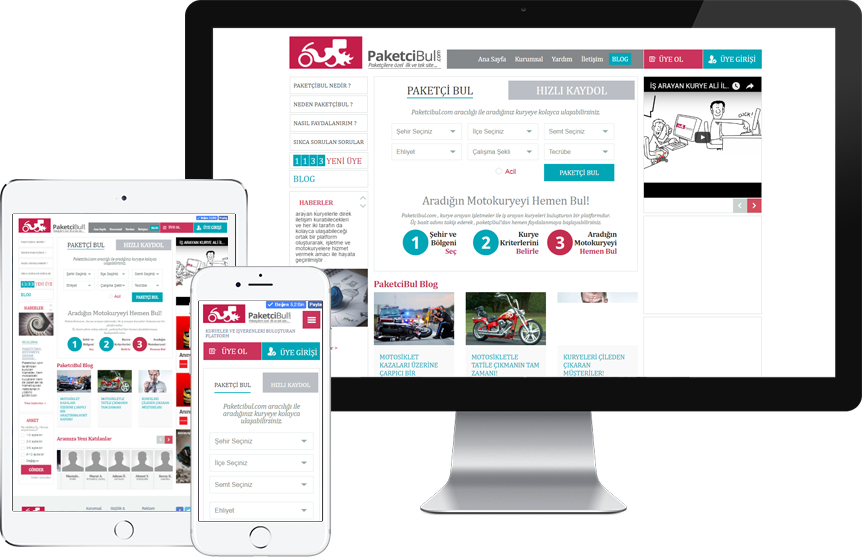 Paketcibul Website tasarımı programlama
