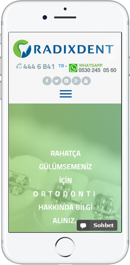 Radixdent Mobil Site Responsive