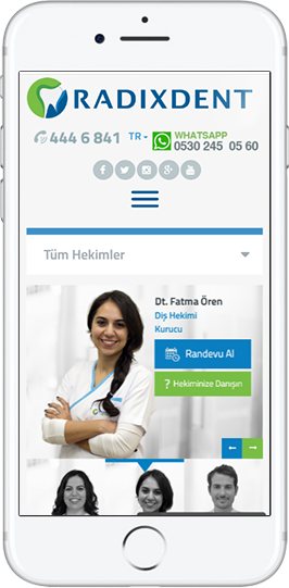 Radixdent Mobil Site Responsive